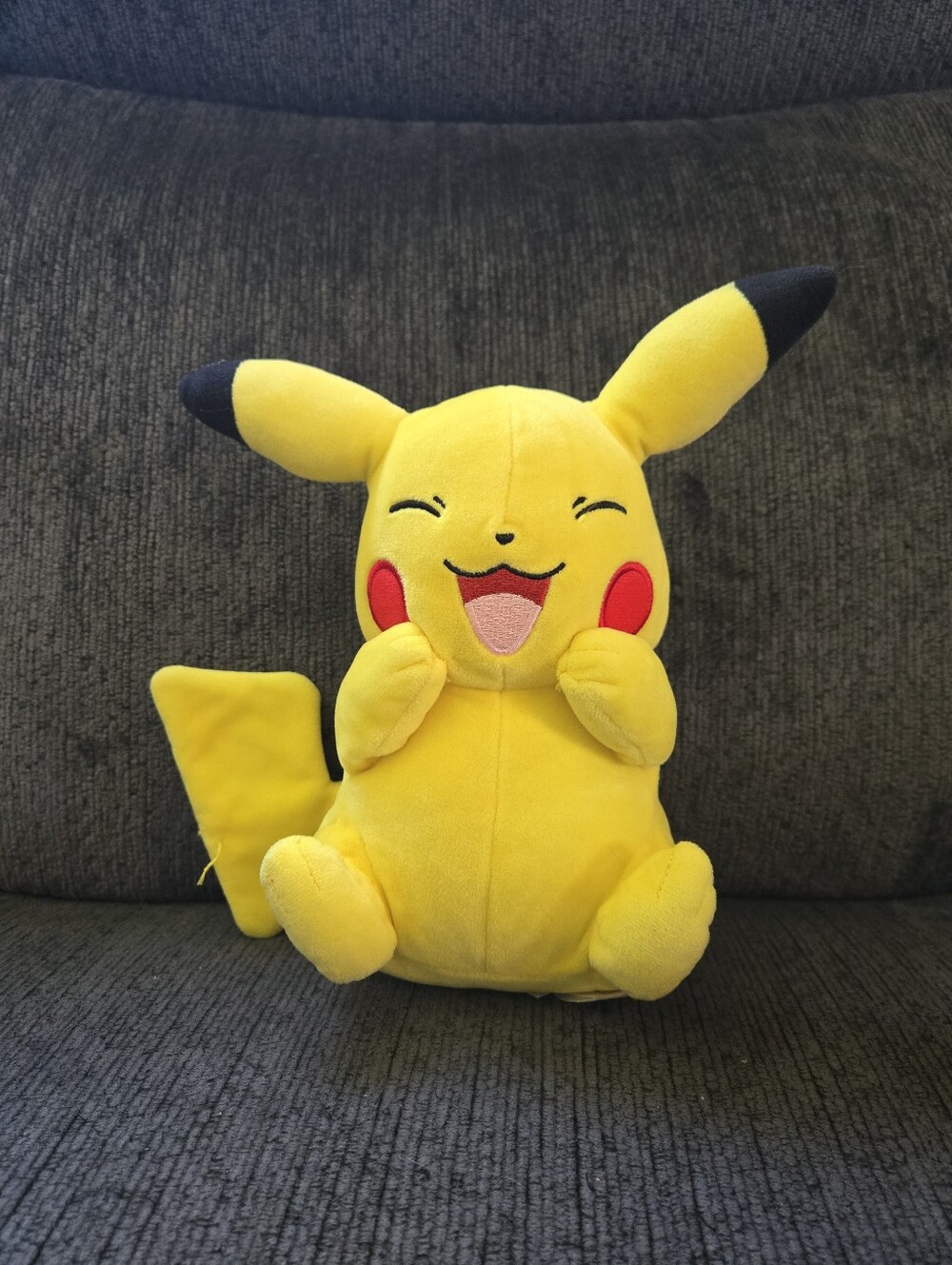 Pikachu Happy Closed Eyes Plush Pokemon Official WCT Wicked Cool Toys